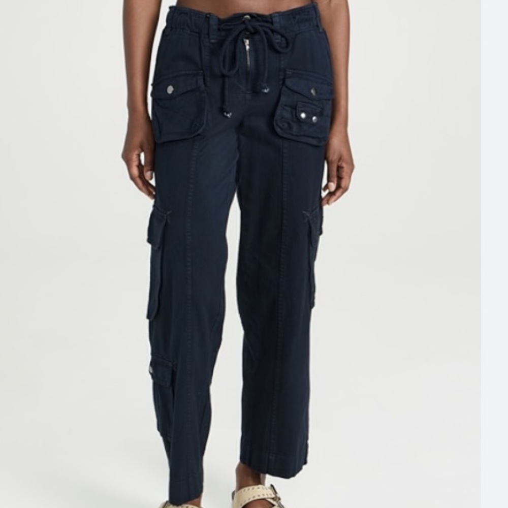 free people tahiti cargo pants navy size medium